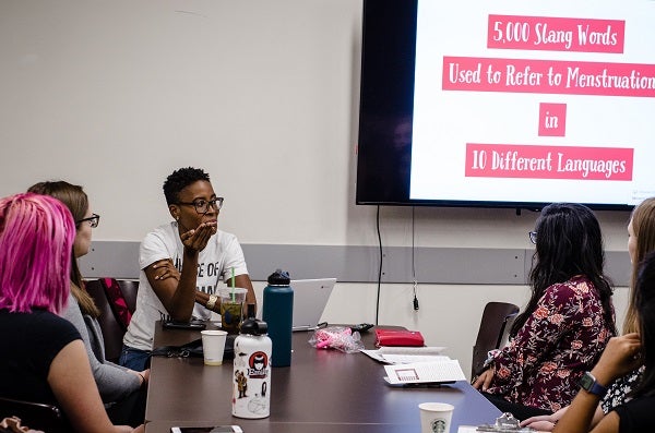 2019 PowHer conference session women talking at a table