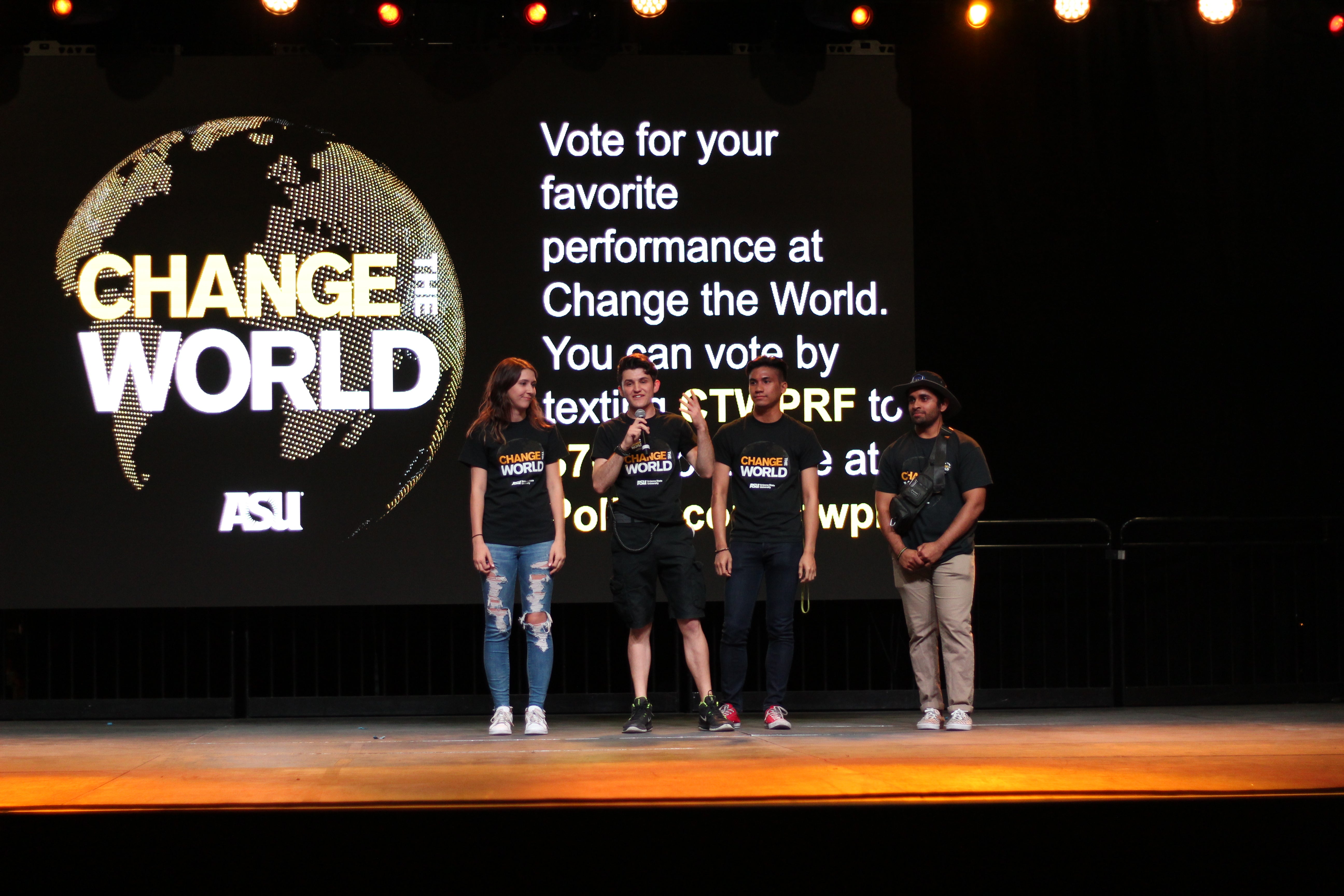 ASU Change the World student leaders 2019 at Sun Devil Stadium