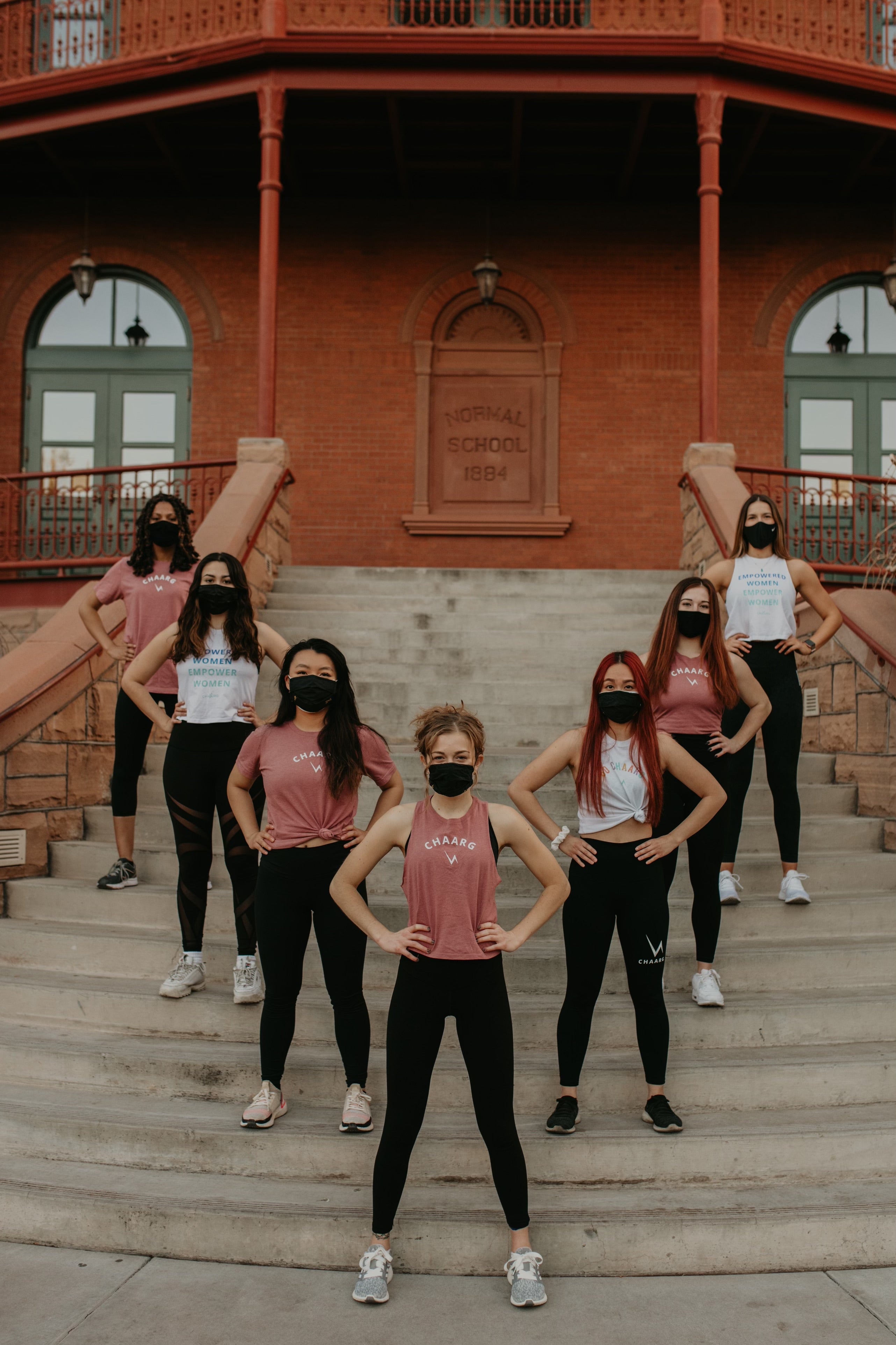 Chaarg executive board stands strong on the steps of Old Main