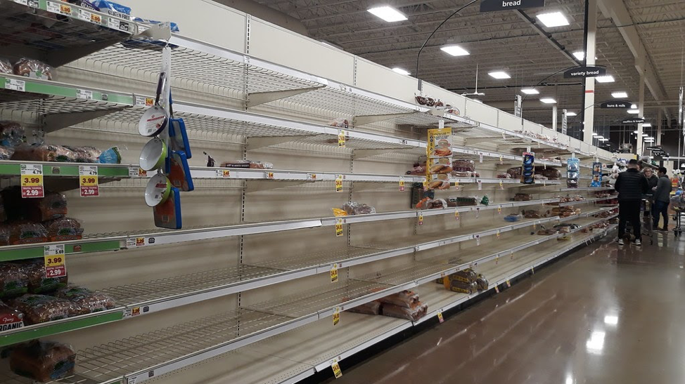 Google stock image of empty shelves 