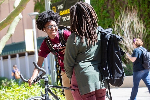 Two students talking